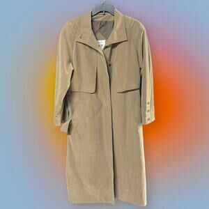 M.J. CARROLL Women’s 8 Tan Microfiber Trench Coat